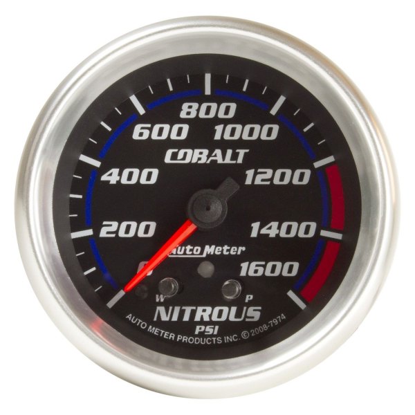 Auto Meter® - Cobalt Series 2-5/8" Nitrous Pressure Gauge, 0-1600 PSI
