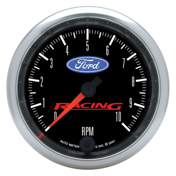 Auto Meter® - Ford Racing Series 3-3/8" In-Dash Tachometer Gauge, 0-10,000 RPM
