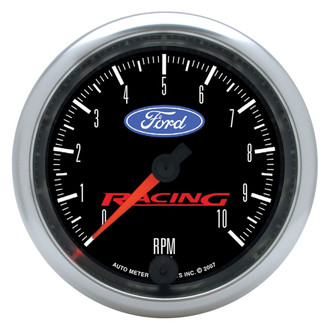 Auto Meter® - Ford Racing Series 3-3/8" In-Dash Tachometer Gauge, 0-10,000 RPM