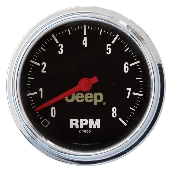Auto Meter® - Jeep Series 3-3/8" In-Dash Tachometer Gauge, 0-8,000 RPM