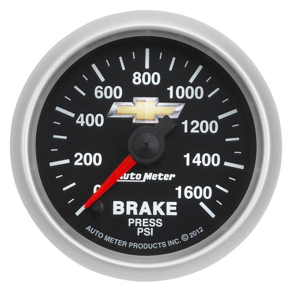Auto Meter® - Copo Camaro Series 2-1/16" Brake Pressure Gauge, 0-1600 PSI