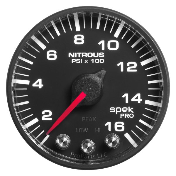 Auto Meter® - Spek-Pro Series 2-1/16" Nitrous Pressure Gauge, 0-1600 PSI