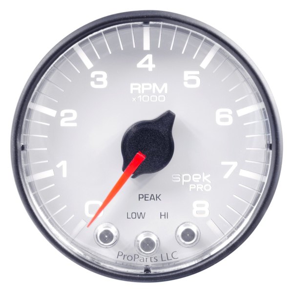 Auto Meter® - Spek-Pro Series 2-1/16" In-Dash Tachometer Gauge with Shift Light & Peak Memory, 0-8,000 RPM