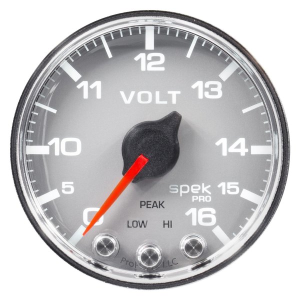Auto Meter® - Spek-Pro Series 2-1/16" Voltmeter Gauge, 0-16V