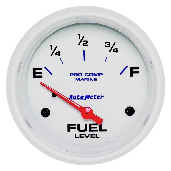 Auto Meter® - 2.62" White In-Dash Mount Fuel Level Gauge