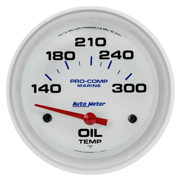 Auto Meter® - 2.62" White In-Dash Mount Oil Temperature Gauge