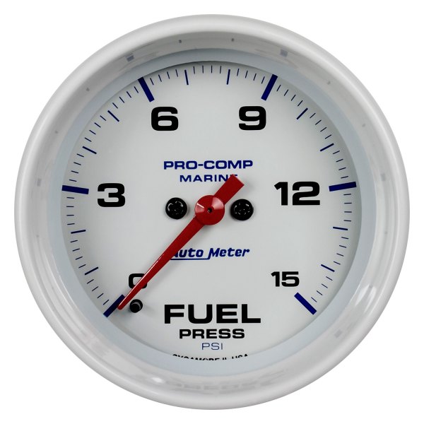 Auto Meter® - 2.06" White In-Dash Mount Fuel Pressure Gauge