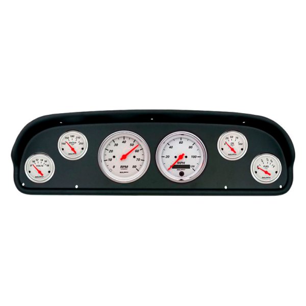 Auto Meter® - Arctic White Series Direct Fit 6-Piece Gauge Panel Kit