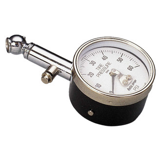 Auto Meter® - 0 to 60 psi Dial Tire Pressure Gauge with Mechanical Pressure Release Valve