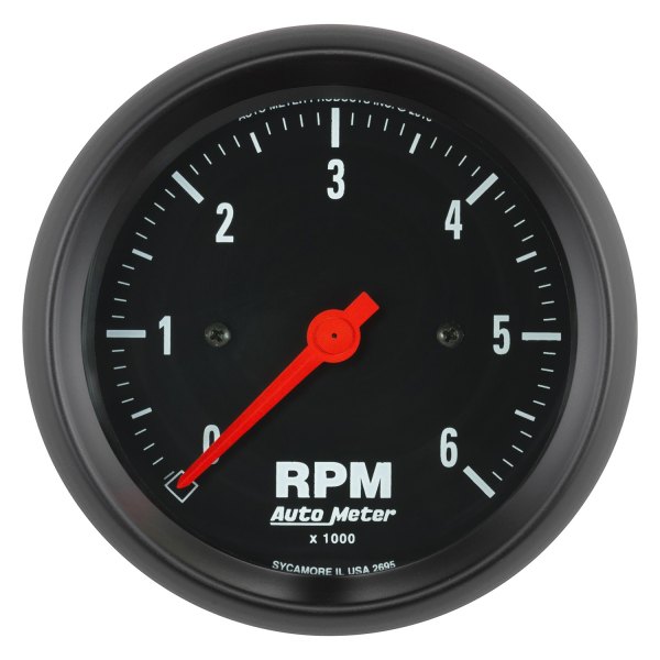 Auto Meter® - Z-Series 3-3/8" In-Dash Tachometer Gauge, 0-6,000 RPM