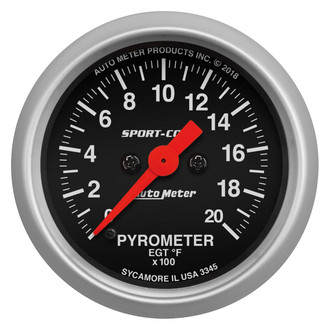 Auto Meter® - Sport-Comp Series 2-1/16" EGT Pyrometer Gauge, 0-2000 F