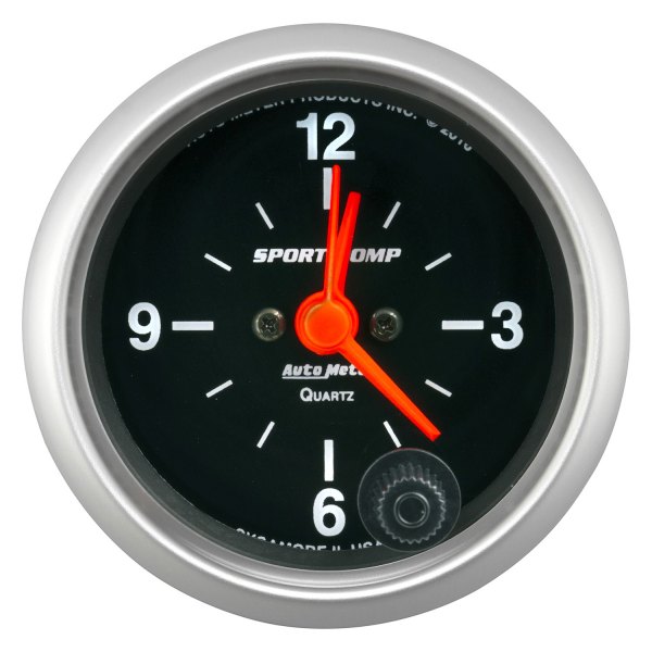 Auto Meter® - Sport-Comp Series 2-1/16" Clock Gauge, 12 Hour