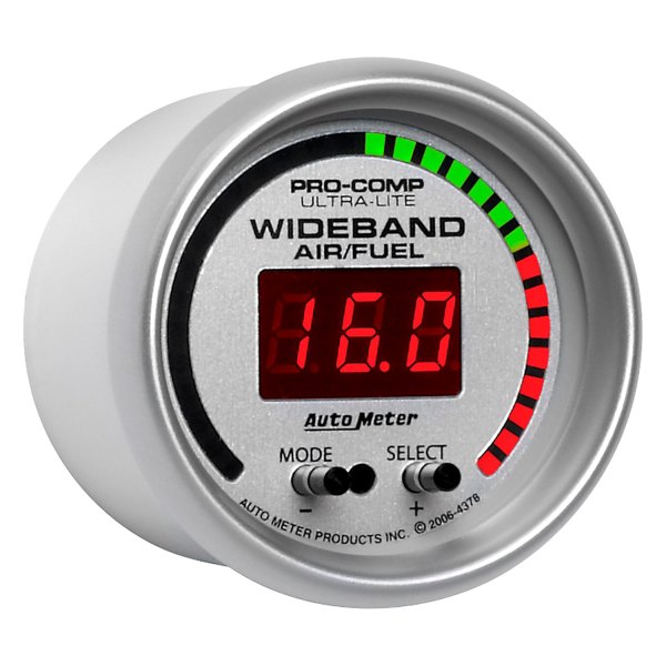 Auto Meter® - Ultra-Lite Digital Series 2-1/16" Wideband Pro Air/Fuel Ratio Gauge, 6:1-20:1 AFR