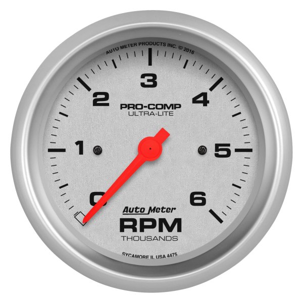 Auto Meter® - Ultra-Lite Series 3-3/8" In-Dash Tachometer Gauge, 0-6,000 RPM