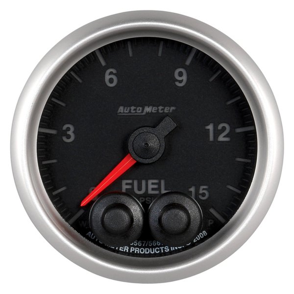 Auto Meter® - Elite Nascar Series 2-1/16" Fuel Pressure Gauge, 0-15 PSI