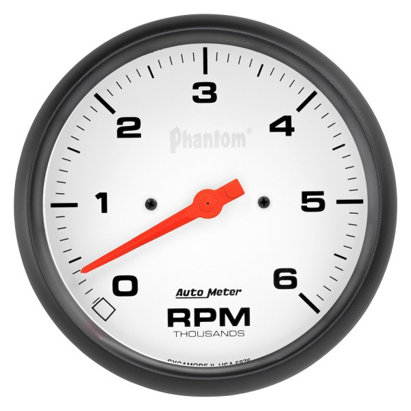 Auto Meter® - Phantom Series 5" In-Dash Tachometer Gauge, 0-6,000 RPM