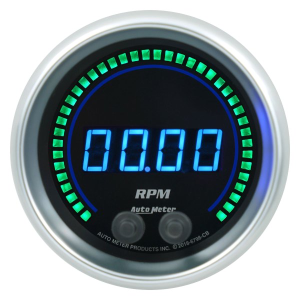 Auto Meter® - Cobalt Elite Digital Series 3-3/8" In-Dash Tachometer Gauge, 0-16,000 RPM