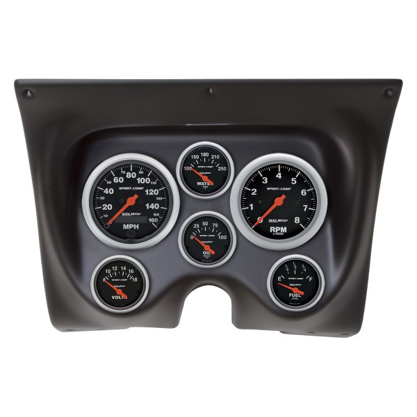 Auto Meter® - 6-Piece Sport-Comp Series Direct Fit Gauge Panel Kit