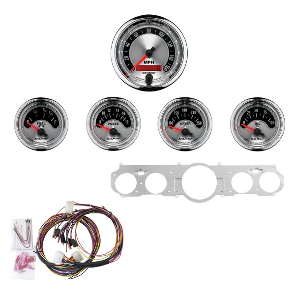 Auto Meter® - American Muscle Series Direct Fit 5-Piece Gauge Panel Kit