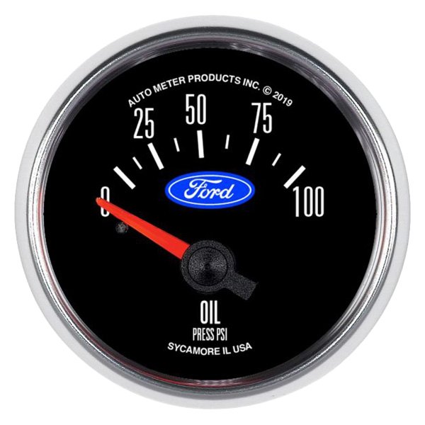 Auto Meter® - Ford Masterpiece Air-Core Series 2-1/16" Oil Pressure Gauge, 0-100 PSI
