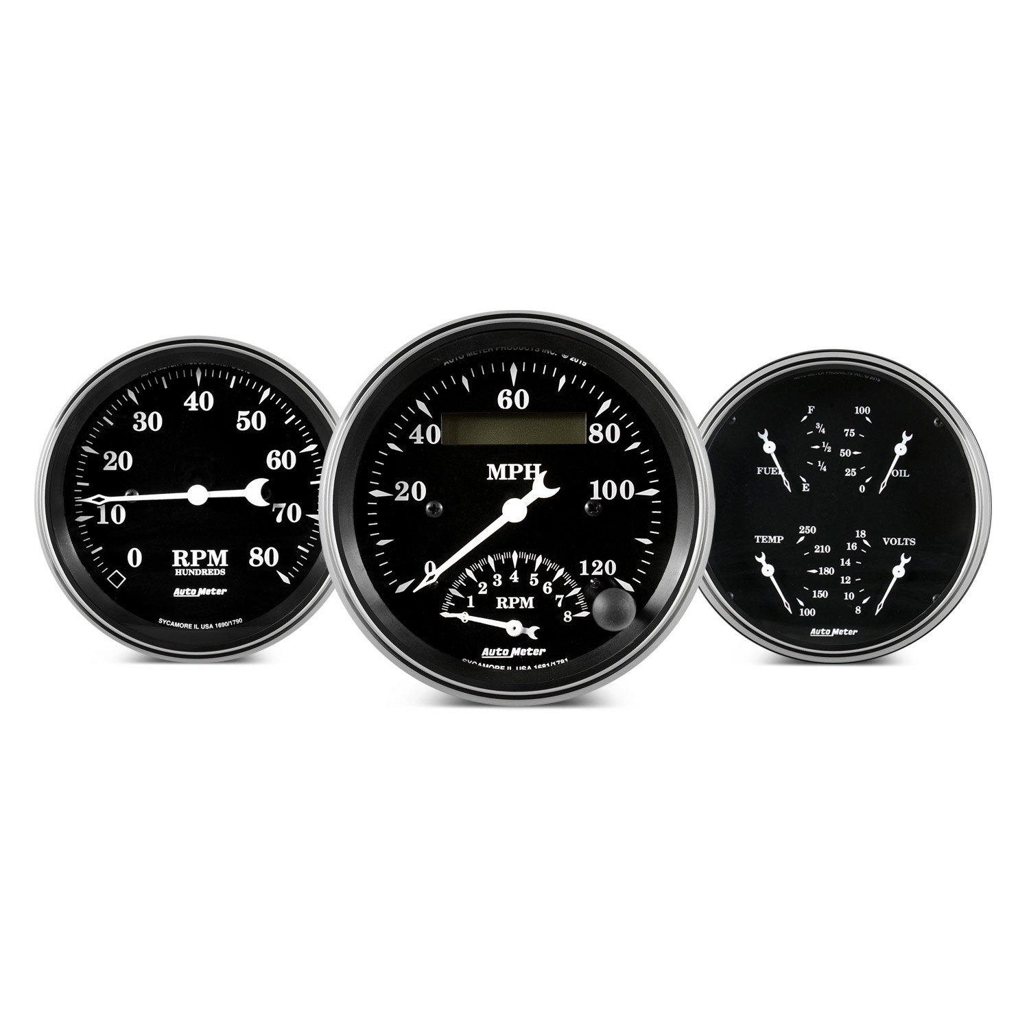 Auto Meter® - Old Tyme Black Series Gauges