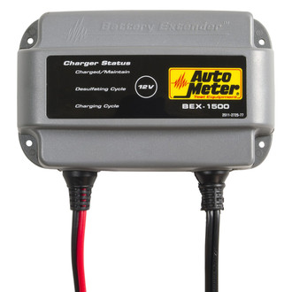 Auto Meter® - 12v 1.5 Charging Amps Compact Automatic Battery Charger and Extender