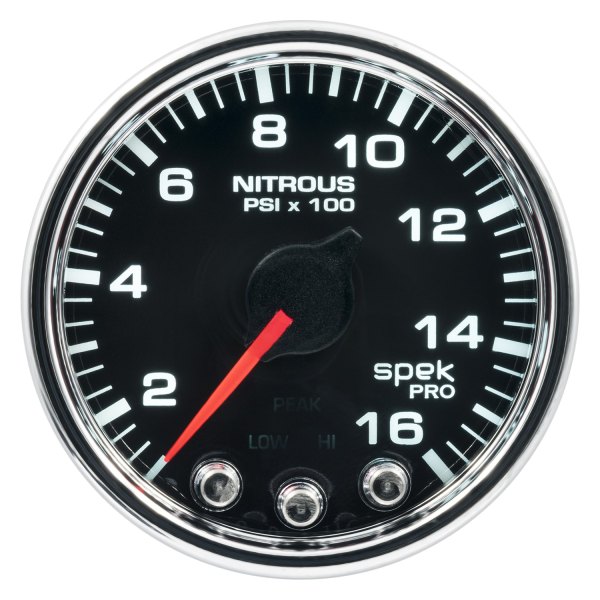 Auto Meter® - Spek-Pro Series 2-1/16" Nitrous Pressure Gauge, 0-1600 PSI