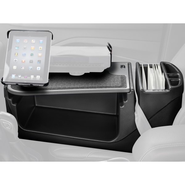 AutoExec® - GripMaster Efficiency Gray Desk with Printer Stand and iPad/Tablet Mount