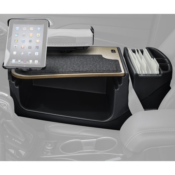 AutoExec® - GripMaster Efficiency Birch Desk with Printer Stand and iPad/Tablet Mount