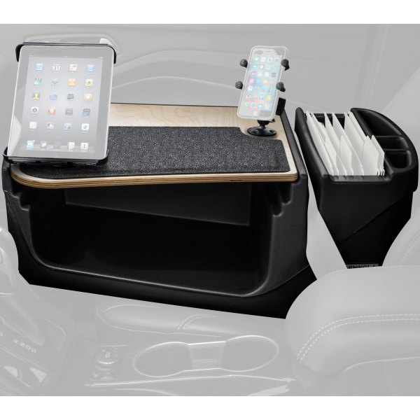 AutoExec® - GripMaster Efficiency Birch Desk with iPad/Tablet Mount and X-Grip Smartphone Mount
