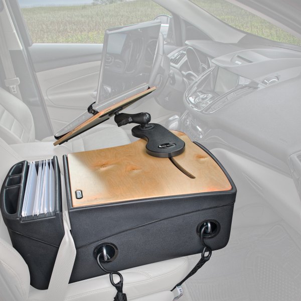 AutoExec® - Reach Front Seat Birch Desk with Built-in Power Inverter
