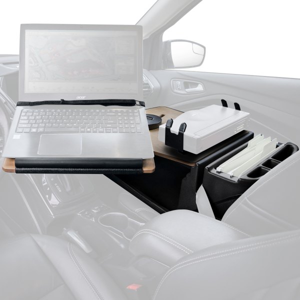 AutoExec® - Reach Front Seat Birch Desk with Built-In Power Inverter and Printer Stand