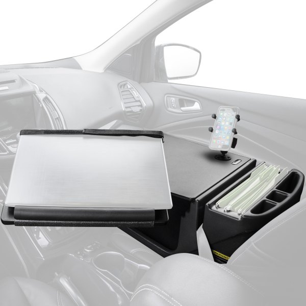 AutoExec® - Reach Front Seat Black Desk with X-Grip Smartphone Mount