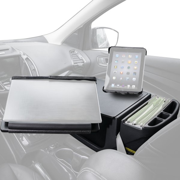 AutoExec® - Reach Front Seat Black Desk with iPad/Tablet Mount