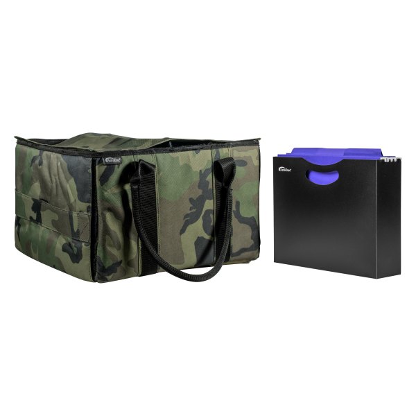 AutoExec® - Green Camouflage File Tote with One Hanging File Holder