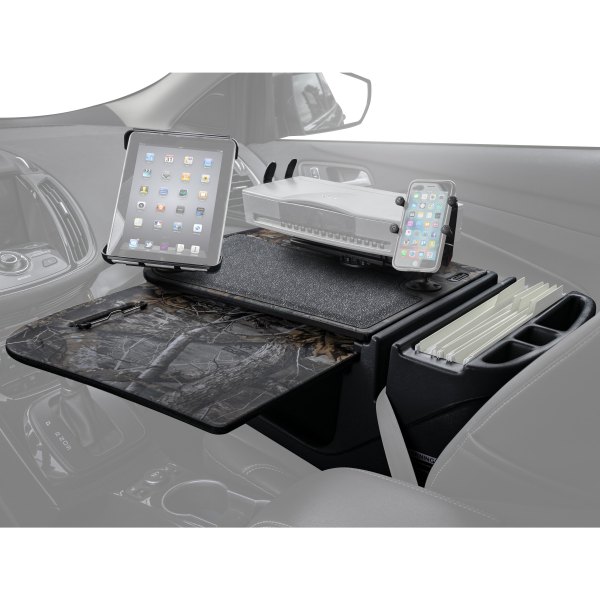 AutoExec® - GripMaster Realtree EDGE™ Camouflage Desk with X-Grip Smartphone Mount, Printer Stand and iPad/Tablet Mount