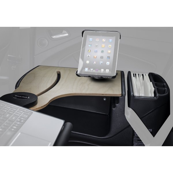 AutoExec® - Reach Rear Seat Birch Desk with Built-in Power Inverter and Ipad/Tablet Mount