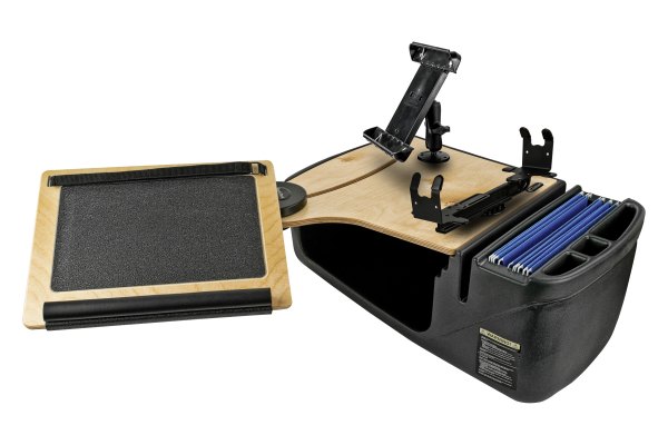 AutoExec® - Reach Rear Seat Birch Desk with Built-In Power Inverter, iPad/Tablet Mount and Printer Stand