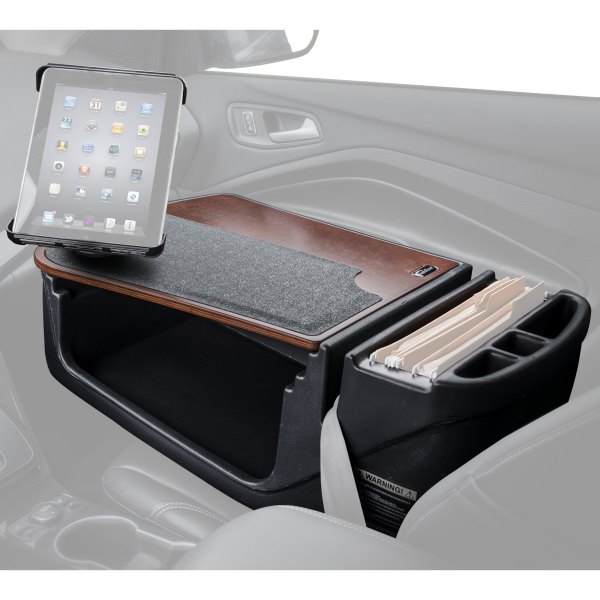 AutoExec® - GripMaster Efficiency Mahogany Desk with iPad/Tablet Mount
