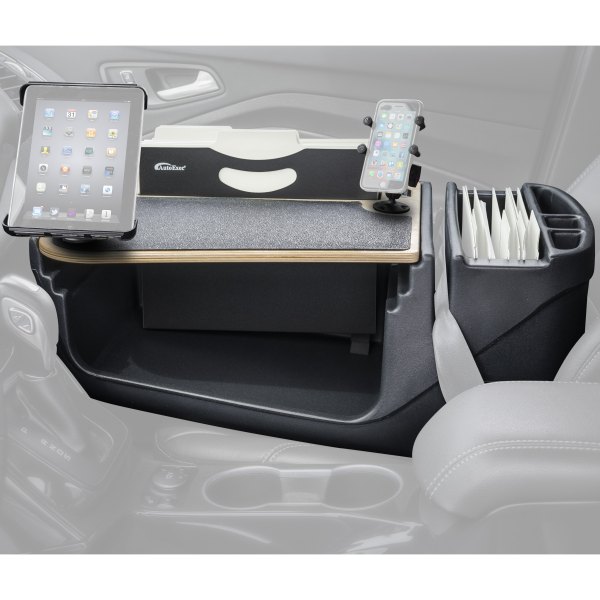 AutoExec® - Filemaster Efficiency Birch Desk with X-Grip Smartphone Mount and iPad/Tablet Mount