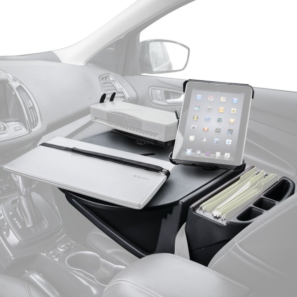 AutoExec® - RoadMaster Black Car Desk with Printer Stand and iPad/Tablet Mount