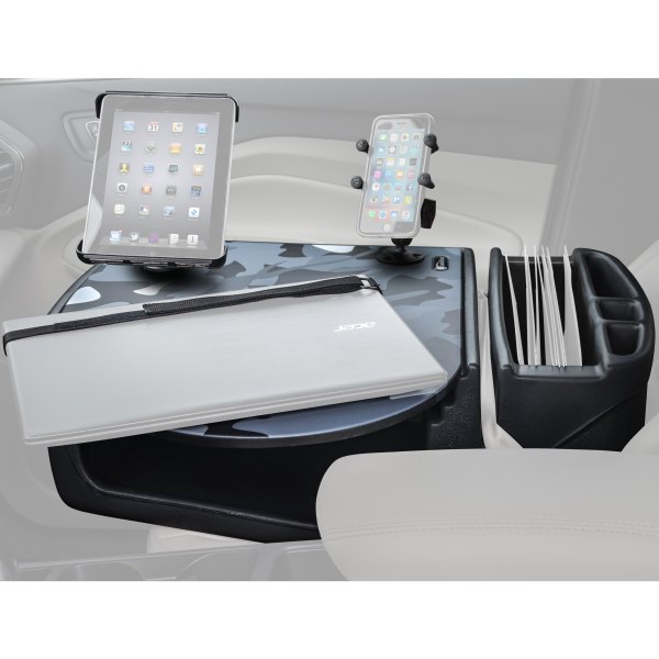 AutoExec® - RoadMaster Urban Camouflage Car Desk with X-Grip Smartphone Mount and iPad/Tablet Mount