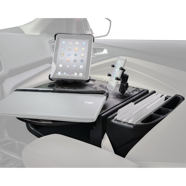 AutoExec® - RoadMaster Green Camouflage Car Desk with X-Grip Smartphone Mount and iPad/Tablet Mount