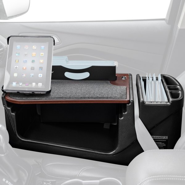 AutoExec® - Filemaster Efficiency Mahogany Desk with iPad/Tablet Mount