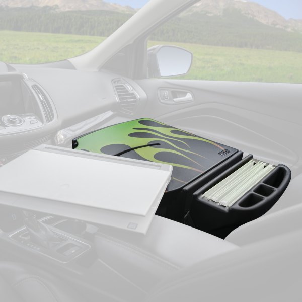 AutoExec® - RoadMaster Candy Apple Green Flames Car Desk