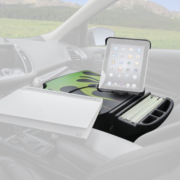 AutoExec® - RoadMaster Candy Apple Green Flames Car Desk with iPad/Tablet Mount