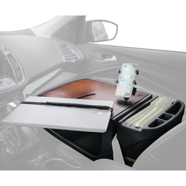 AutoExec® - RoadMaster Mahogany Car Desk with X-Grip Smartphone Mount