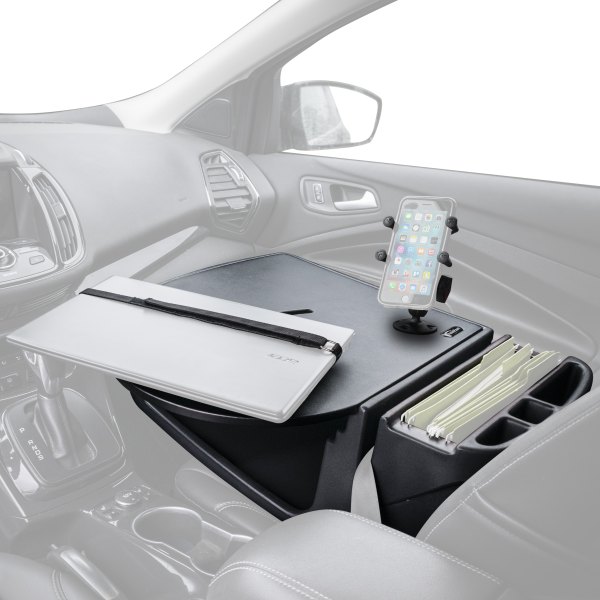 AutoExec® - RoadMaster Black Car Desk with X-Grip Smartphone Mount