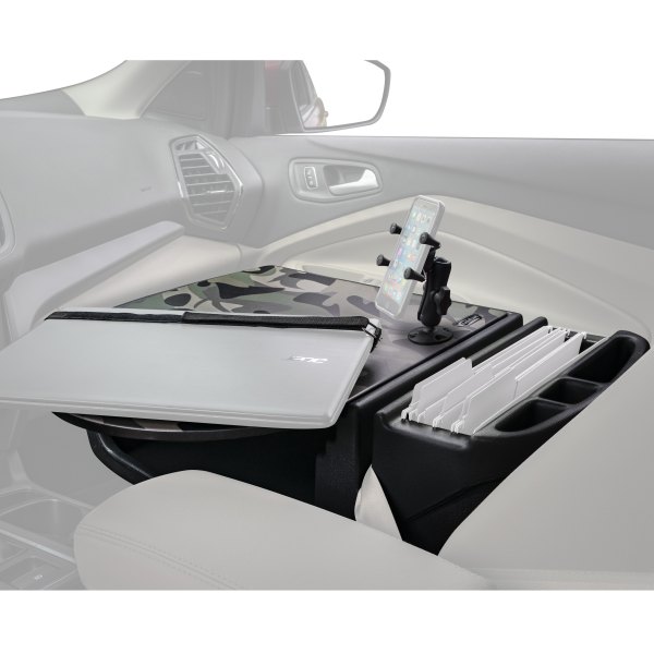 AutoExec® - RoadMaster Green Camouflage Car Desk with X-Grip Smartphone Mount