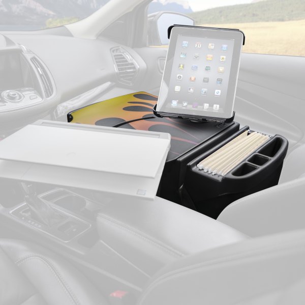 AutoExec® - RoadMaster Hot Rod Orange Flames Car Desk with iPad/Tablet Mount